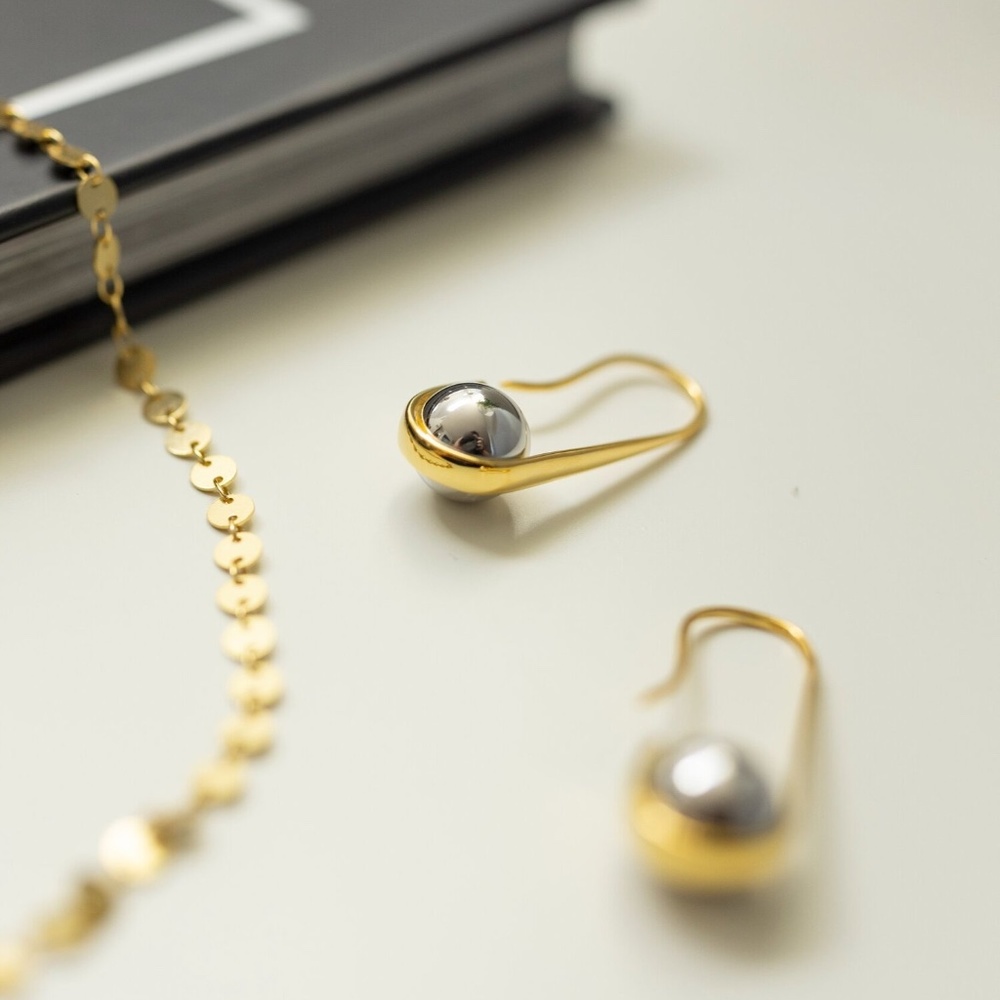 Silver and Gold Earrings